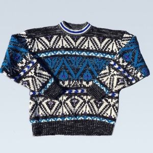 Y2K Mens expression Knitted cogi style coat